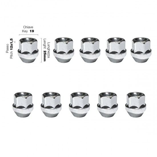 Simoni Racing - ΠΑΞΙΜΑΔΙ ΚΩΝΙΚΟ 12χ1,50 (25mm) (19) 10ΤΕΜ.