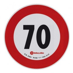 ΣΗΜΑ ΤΑΧΥΤΗΤΑΣ ΧΙΛΙΟΜΕΤΡΩΝ 70km/h ΑΥΤΟΚΟΛΛΗΤΟ 20CM ΔΙΑΜΕΤΡΟ