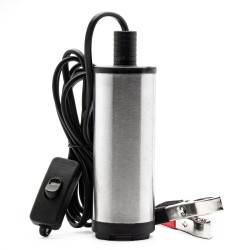 Amio - Αντλία Αναρρόφησης Υγρών Ηλεκτρική 24V 60W διαμέτρου 51mm με παροχή 25L/min για άντληση πετρελαίου και λαδιού με υψηλή απόδοση και εύκολη χρήση σε δεξαμενές - 1 Τεμ. (02069/AM)