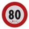 ΣΗΜΑ ΤΑΧΥΤΗΤΑΣ ΧΙΛΙΟΜΕΤΡΩΝ 80km/h ΑΥΤΟΚΟΛΛΗΤΟ 20CM ΔΙΑΜΕΤΡΟΣ