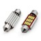 Amio - Λάμπες LED Πλαφονιέρας 36mm 12/24V 2.9W 5600K 12 LED CAN-BUS Festoon Λευκό Φως για Εσωτερικό Φωτισμό Καμπίνας και Πινακίδα Αυτοκινήτου - 1 σετ (01289/AM)