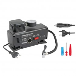 AMiO – Κομπρεσέρ αέρα ελαστικών 12V/220V 18bar 250psi, φουσκώστε τα λάστιχά σας με διπλή παροχή ρεύματος παντού και πάντα – 1 Τεμ. (02188/AM)