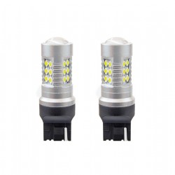 Amio - Λάμπα τύπου W21W T20 LED τάση λειτουργίας 12/24V απόδοση 6.2W 5600K CAN‑BUS λευκό 18x56mm – 2 τεμ. (01173/AM) για φώτα αυτοκινήτου