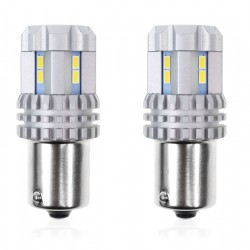 Amio - P21W BA15s 12/24V 22LED SMD ULTRABRIGHT CANBUS ΛΕΥΚΟ 2ΤΕΜ. (02449/AM)