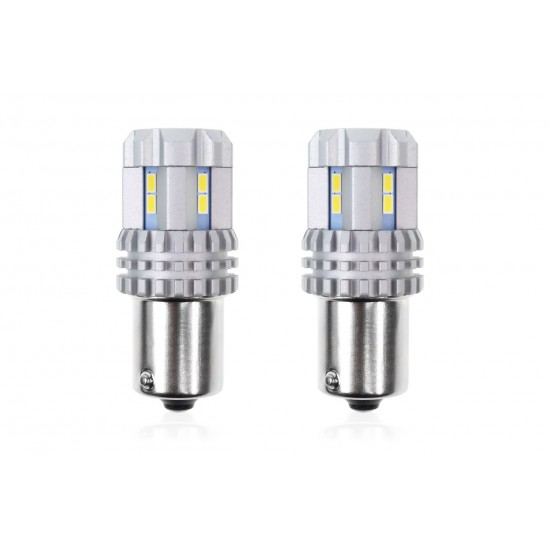 Amio - P21W BA15s 12/24V 22LED SMD ULTRABRIGHT CANBUS ΛΕΥΚΟ 2ΤΕΜ. (02449/AM)