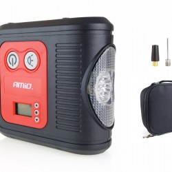 Amio - ΚΟΜΠΡΕΣΕΡ ΑΕΡΑ ΕΛΑΣΤΙΚΩΝ ΨΗΦΙΑΚΟ 12V 150psi 10bar ΜΕ LED ΦΑΚΟ & ΚΑΛΩΔΙΟ 300cm - 1 τεμ. (02380/AM)