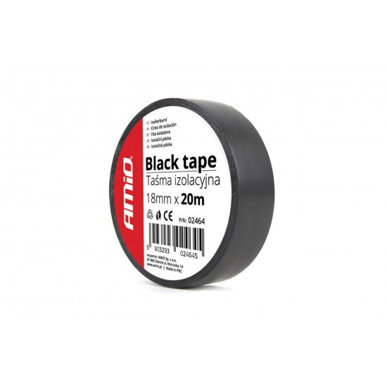 Amio - ΜΟΝΩΤΙΚΗ ΤΑΙΝΙΑ ΜΑΥΡΗ 19MM - 20M - 1 τεμ. (02464/AM)