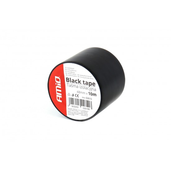 Amio - ΤΑΙΝΙΑ ΜΑΥΡΗ PVC 48mmX10m - 1 τεμ. (02610/AM)