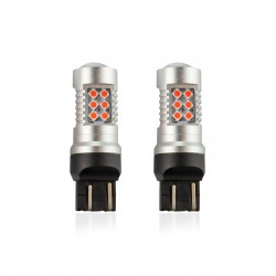 Amio - WR21/5W T20 12/24V 6,2W 5.600K LED 24xSMD3030 CAN-BUS ΚΟΚΚΙΝΟ 18x56mm 2ΤΕΜ. (02581/AM)