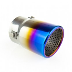 AMiO – Άκρο εξάτμισης καμμένο τιτανίου MT017BLC 43-62mm, αναβαθμίστε την αγωνιστική εμφάνιση και δώστε επιθετικό χαρακτήρα στο όχημά σας – 1 Τεμ. (02197/AM)
