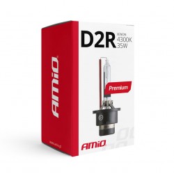 Amio - Λάμπα Xenon D2R 4300K 35W 12V Premium για αντικατάσταση εργοστασιακών και aftermarket xenon με φυσικό φωτισμό και σταθερή απόδοση χωρίς τροποποιήσεις - 1 Τεμ. (01970/AM)