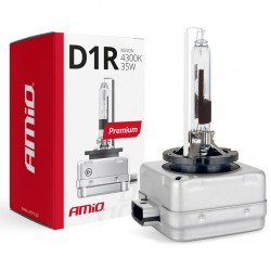 Amio - Λάμπα Xenon D1R 4300K 35W 12V Premium για αντικατάσταση εργοστασιακών και aftermarket xenon με φυσικό φωτισμό και σταθερή απόδοση με ενσωματωμένο igniter - 1 Τεμ. (01966/AM)