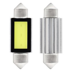Amio – Λαμπάκια Πλαφονιέρας LED 39mm C5W C10W 12V 2.4W 5600K 3xCOB CANBUS για Ισχυρό Ομοιόμορφο Φωτισμό Εσωτερικού – Σετ 2 Τεμ. (01640/AM)