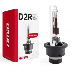 Amio - Λάμπα Xenon D2R 6000K 35W 12V Premium για αντικατάσταση εργοστασιακών και aftermarket xenon με καθαρό λευκό φωτισμό και σταθερή απόδοση χωρίς τροποποιήσεις - 1 Τεμ. (01971/AM)