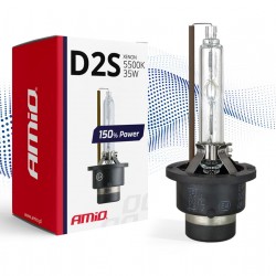 Amio - Λάμπα Xenon D2S 5500K 35W 12V 150% Power για αντικατάσταση εργοστασιακών και aftermarket xenon με έως 50% περισσότερο φως και καθαρή δέσμη - 1 Τεμ. (01973/AM)
