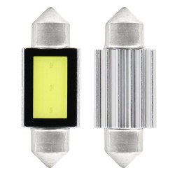 Amio – Λαμπάκια Πλαφονιέρας LED 36mm C5W C10W 12V 2.4W 5600K 3xCOB CANBUS για Ισχυρό Ομοιόμορφο Φωτισμό Εσωτερικού – Σετ 2 Τεμ. (01639/AM)