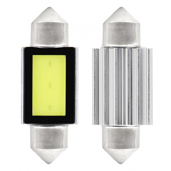 Amio – Λαμπάκια Πλαφονιέρας LED 36mm C5W C10W 12V 2.4W 5600K 3xCOB CANBUS για Ισχυρό Ομοιόμορφο Φωτισμό Εσωτερικού – Σετ 2 Τεμ. (01639/AM)