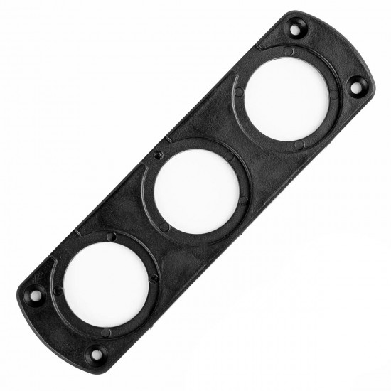 Amio - ΠΑΝΕΛ ΤΡΙΠΛΟ ΓΙΑ ΠΡΙΖΕΣ ΜΑΥΡΟ MOD-13 151x43x4,5 mm ΔΙΑΜΕΤΡΟ ΤΡΥΠΑΣ: 3cm (02864/AM)