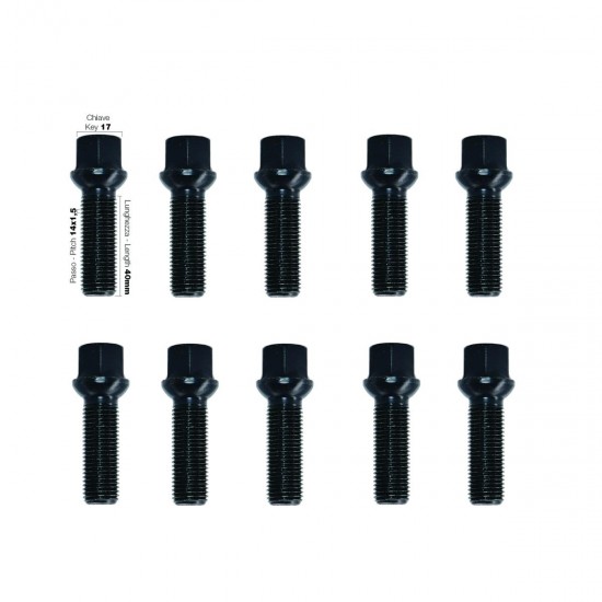 ΜΠΟΥΛΟΝΙΑ ΣΦΑΙΡΙΚΑ 14x1,50 40mm (17) ΜΑΥΡΑ  SIMONI RACING - 10 TEM.