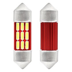 Amio – Λαμπάκια Πλαφονιέρας LED 31mm C5W C10W 12/24V 2W 5600K 12xSMD 4014 CANBUS για Καθαρό Φωτισμό Εσωτερικού – Σετ 2 Τεμ. (01631/AM)