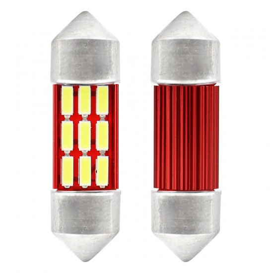 Amio – Λαμπάκια Πλαφονιέρας LED 31mm C5W C10W 12/24V 2W 5600K 12xSMD 4014 CANBUS για Καθαρό Φωτισμό Εσωτερικού – Σετ 2 Τεμ. (01631/AM)