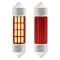 Amio – Λαμπάκια Πλαφονιέρας LED 36mm C5W C10W 12/24V 2W 5600K 12xSMD 4014 CANBUS για Καθαρό Φωτισμό Εσωτερικού – Σετ 2 Τεμ. (01632/AM)