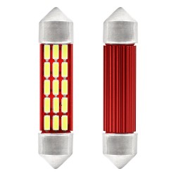 Amio – Λαμπάκια Πλαφονιέρας LED 41mm C5W C10W 12/24V 2.3W 5600K 20xSMD 4014 CANBUS για Ισχυρό Φωτισμό Εσωτερικού χωρίς Σφάλματα – Σετ 2 Τεμ. (01634/AM)