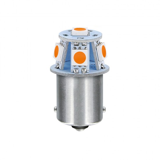 R5W BA15s 24/28V 6SMDX1CHIP LED 20lm ΠΟΡΤΟΚΑΛΙ ΚΟΥΤΙ LAMPA - 20 ΤΕΜ.