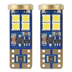 Amio – Λαμπάκια LED T10 W5W 12/24V 2.3W 5600K 12xSMD 2835 CANBUS Καρφωτά για Ισχυρό Λευκό Φωτισμό χωρίς Σφάλματα – Σετ 2 Τεμ. (01636/AM)