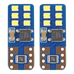 Amio – Λαμπάκια LED T10 W5W 12/24V 2W 5600K 12xSMD 2016 CANBUS Καρφωτά για Ισχυρό Λευκό Φωτισμό χωρίς Σφάλματα – Σετ 2 Τεμ. (01638/AM)