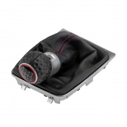 ΠΟΜΟΛΟ ΤΑΧΥΤΗΤΩΝ  ΓΙΑ VW GOLF VII GTI 2013+ ΜΕ ΕΝΔΕΙΞΗ 6 ΤΑΧΥΤΗΤΩΝ ΚΑΙ ΦΟΥΣΚΑ ΜΑΥΡΟ-ΚΟΚΚΙΝΟ NTY - 1 TEM.