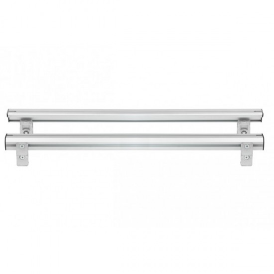 ΒΑΣΕΙΣ ΣΤΗΡΙΞΗΣ ΑΛΟΥΜΙΝΙΟΥ TBR FIXING PROFILE KIT XL 146,6 cm ΣΕ ΑΣΗΜΙ ΧΡΩΜΑ ΜΕ ΥΠΟΔΟΧΕΣ T-SYSTEM ΓΙΑ ΜΠΑΡΕΣ TBR ΚΑΡΟΤΣΑΣ ΣΕ PICKUP ΚΑΙ ΑΓΡΟΤΙΚΑ ΟΧΗΜΑΤΑ MENABO - 2 ΤΕΜ.