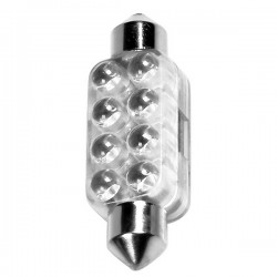 ΛΑΜΠΑΚΙΑ ΠΛΑΦΟΝΙΕΡΑΣ 12V SV8,5-8 13x44mm 8LED ΠΡΑΣΙΝΟ BLISTER 1ΤΕΜ.