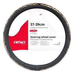 Amio - ΚΑΛΥΜΜΑ ΤΙΜΟΝΙΟΥ 37-39cm SWC-43-M ΜΑΥΡΟ/ΛΕΟΠΑΡ (LEOPARD) - 1 ΤΕΜ. (02984/AM)
