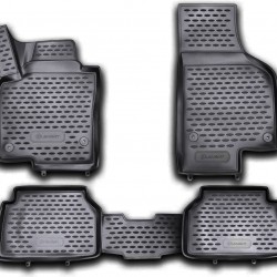 ΠΑΤΑΚΙΑ ΣΕ ΣΚΑΦΗ TPE ΛΑΣΤΙΧΟ ΓΙΑ VW TIGUAN 5D 10/2007-2016   ΣΕ ΜΑΥΡΟ ΧΡΩΜΑ NOVLINE - 4 ΤΕΜ.