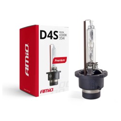Amio - Λάμπα Xenon D4S 4300K 35W 12V Premium για αντικατάσταση εργοστασιακών και aftermarket xenon με φυσικό φωτισμό και σταθερή απόδοση χωρίς τροποποιήσεις - 1 Τεμ. (01980/AM)