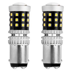 Amio - ΛΑΜΠΑΚΙΑ ΔΙΠΟΛΙΚΑ LED ΛΕΥΚΑ CAN-BUS P21/5w BAY15D 12/24V 39xSMD 2016 - 2 TEM. (02800/AM)
