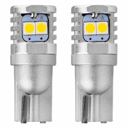 Amio - T10 W5W/W10W 12/24V W2,1x9,5d 6SMDx3030 ΛΕΥΚΟ (ΚΑΡΦΩΤΟ - CAN-BUS) 2ΤΕΜ. (02801/AM)
