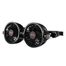 Amio - ΑΝΕΜΙΣΤΗΡΑΣ ΔΙΠΛΟΣ 12V 2χ4''(10,8cm) ΜΕ ΦΙΣ ΑΝΑΠΤΗΡΑ/2 USB 5V & ΣΤΗΡΙΞΗ ΣΤΟ ΠΡΟΣΚΕΦΑΛΟ - 1 TEM. (03009/AM)