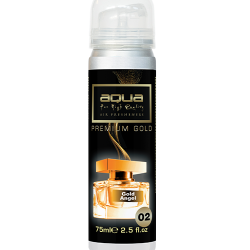 Aqua - ΑΡΩΜΑΤΙΚΟ ΑΥΤΟΚΙΝΗΤΟΥ ΣΕ ΣΠΡΕΙ (SPRAY) ΜΕ ΑΡΩΜΑ GOLD ANGEL PREMIUM GOLD SERIES 75ml AQUA - 1 TEM. (10-779/AQ)