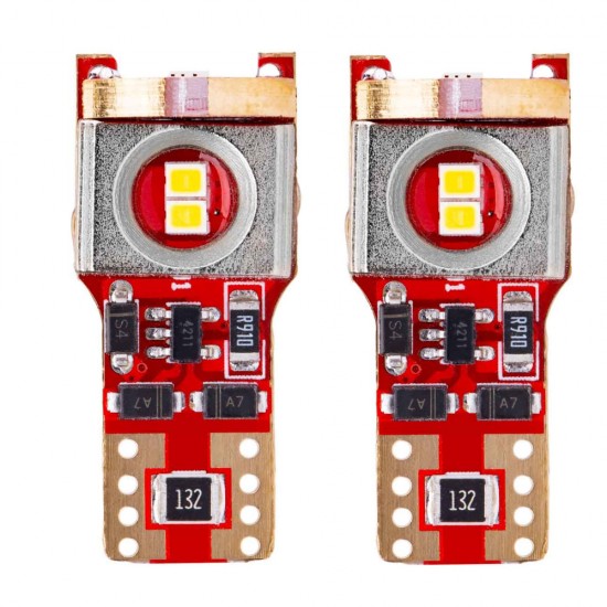 Amio - T10 W5W 12/24V LED 6xSMD 2016 CAN-BUS ΛΕΥΚΟ - 2 ΤΕΜ. (02802/AM)
