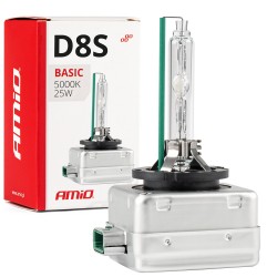 Amio – Λάμπα Xenon D8S 12V 35W 5000K BASIC για ισχυρό φωτισμό δρόμου και καθαρή ορατότητα - 1 Τεμ. (02952/AM)