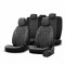 AMiO - Καλύμματα Καθισμάτων OTOM Swan 501 Black Μαύρο/Γκρι Σκούρο Λινό Ύφασμα και Δερματίνη για Μπροστινά και Πίσω Καθίσματα με 5 Προσκέφαλα - 1 Σετ (OT86751/AM)
