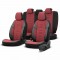 AMiO - Καλύμματα Καθισμάτων OTOM Throne 103 Red σε Μαύρο/Γκρι/Κόκκινο Ύφασμα και Δερματίνη για Μπροστινά και Πίσω Καθίσματα με 5 Προσκέφαλα - 1 Σετ (OT86756/AM)