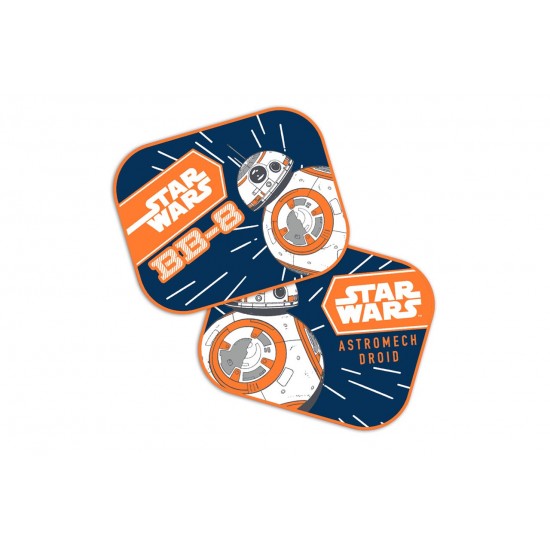 Amio - ΗΛΙΟΠΡΟΣΤΑΣΙΕΣ ΠΛΑΙΝΕΣ STAR WARS BB8 ΜΕ ΒΕΝΤΟΥΖΑ 44x35cm - 2 Τεμ. (S59315/AM)