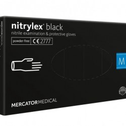 Amio - ΓΑΝΤΙΑ ΝΙΤΡΙΛΙΟΥ MERCATOR NITRYLEX BASIC ΣΕ ΜΑΥΡΟ ΧΡΩΜΑ MEDIUM (M) - 100 Τεμ. (MER13329/AM)