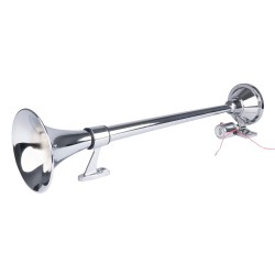 Amio - ΚΟΡΝΑ ΠΝΕΥΜΑΤΙΚΗ ΜΟΝΗ 12/24V 150dB ΜΗΚΟΣ:64 cm ΧΡΩΜΙΟ - 1 ΤΕΜ. (04076/AM)
