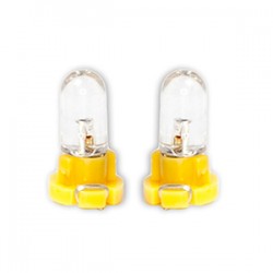 ΛΑΜΠΑΚΙΑ LED T3 12V LED 6.000K ΚΙΤΡΙΝΟ ΦΩΣ 8mm DGA - 2ΤΕΜ.