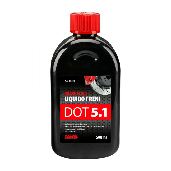 ΥΓΡΟ ΦΡΕΝΩΝ DOT 5.1 - FMVSS 116 / ISO 4925 CLASS 5.1 / SAE J-1704 500ml LAMPA  - 1 ΤΕΜ.