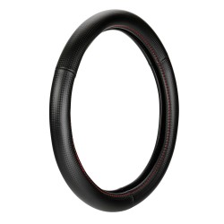 Lampa Κάλυμμα Τιμονιού Αυτοκινήτου Racing Premium 35-37εκ. Άοσμο ανάγλυφο από Ultra soft Skeentex Μαύρο Κόκκινο 1-τεμ. (L3316.6)